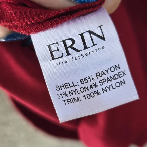 Erin Fetherston Red Black Lace Detail Sheath Dress - Picture 10 of 11